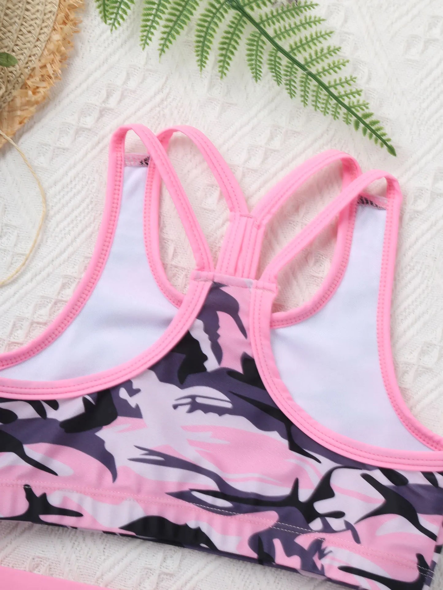 Kids Girls 2Pcs Swimsuit Summer Sleeveless Tanks Bra Crop Top With Shorts Bottoms Set Dance Yoga Sports Suit Gymnastics Outfits