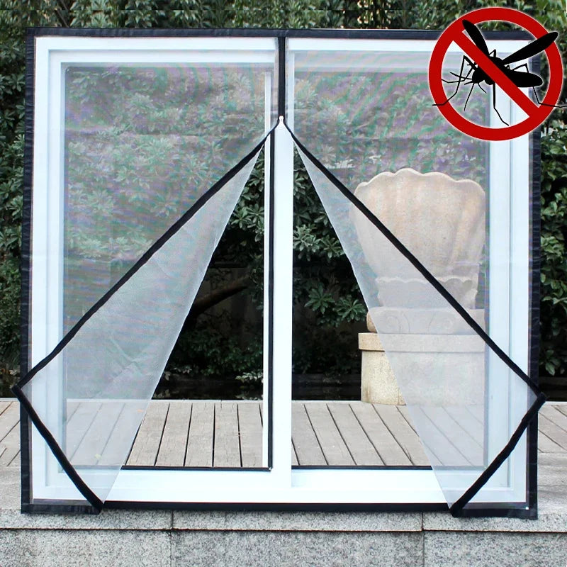 Self-adhesive zipper mosquito net,anti-mosquito net anti-mosquito window screen customized mosquitera,Mosquito nets for windows