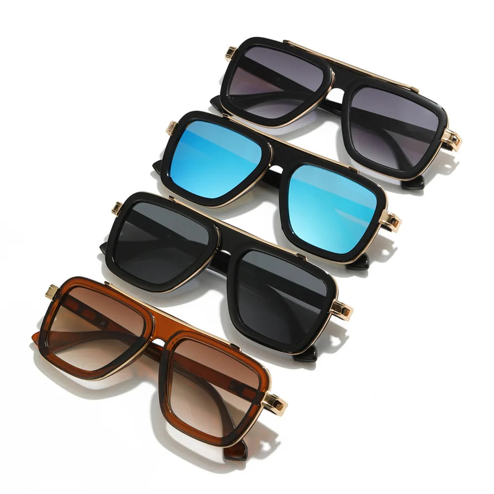 Europe and the United States retro dita square frame sunglasses men fashionable sunglasses men net red shades advanced ins style