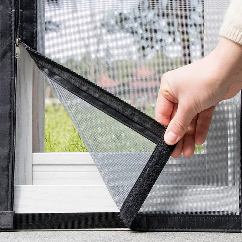 Self-adhesive zipper mosquito net,anti-mosquito net anti-mosquito window screen customized mosquitera,Mosquito nets for windows