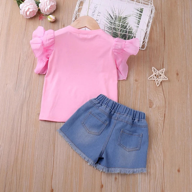 Humor Bear Combination Kids Clothing Sets Children clothing Girls Clothes Brand Girls Clothing Sets