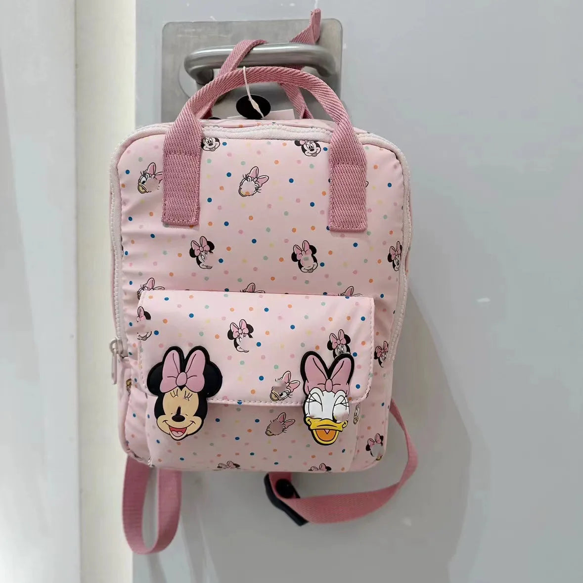 New Disney Stitch Children's Backpack Kawaii Figure Mickey Mouse Donald Duck Schoolbags Women Large Capacity Travel Computer Bag