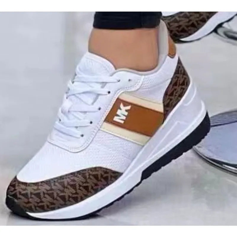 2024 Spring New Breathable Women's Running Shoes Students Platform Sneakers Mesh Shoe Fashion Lady Flats for Outdoor Sport