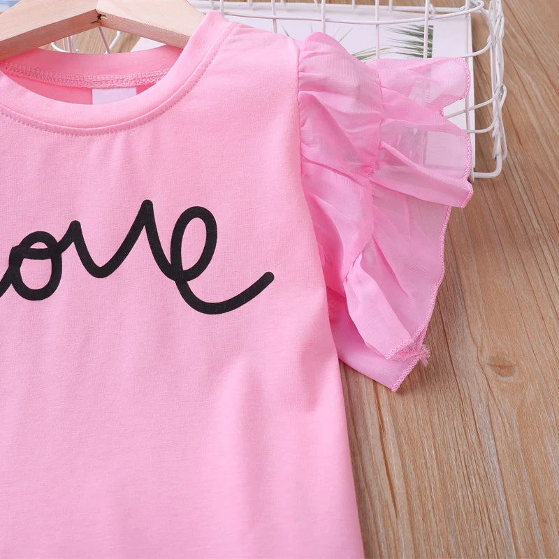 Humor Bear Combination Kids Clothing Sets Children clothing Girls Clothes Brand Girls Clothing Sets