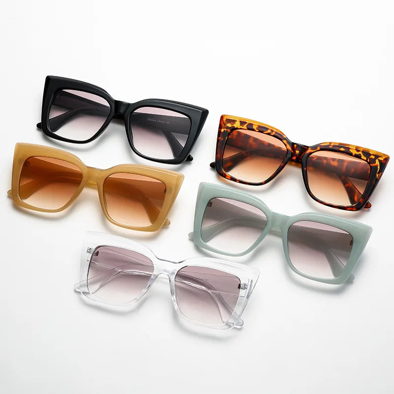 Square Oversized Cat Eye Sunglasses 2023 Fashion Women Shades Trending Men Gradient Sun Glasses Shades UV400 Glasses Goggles
