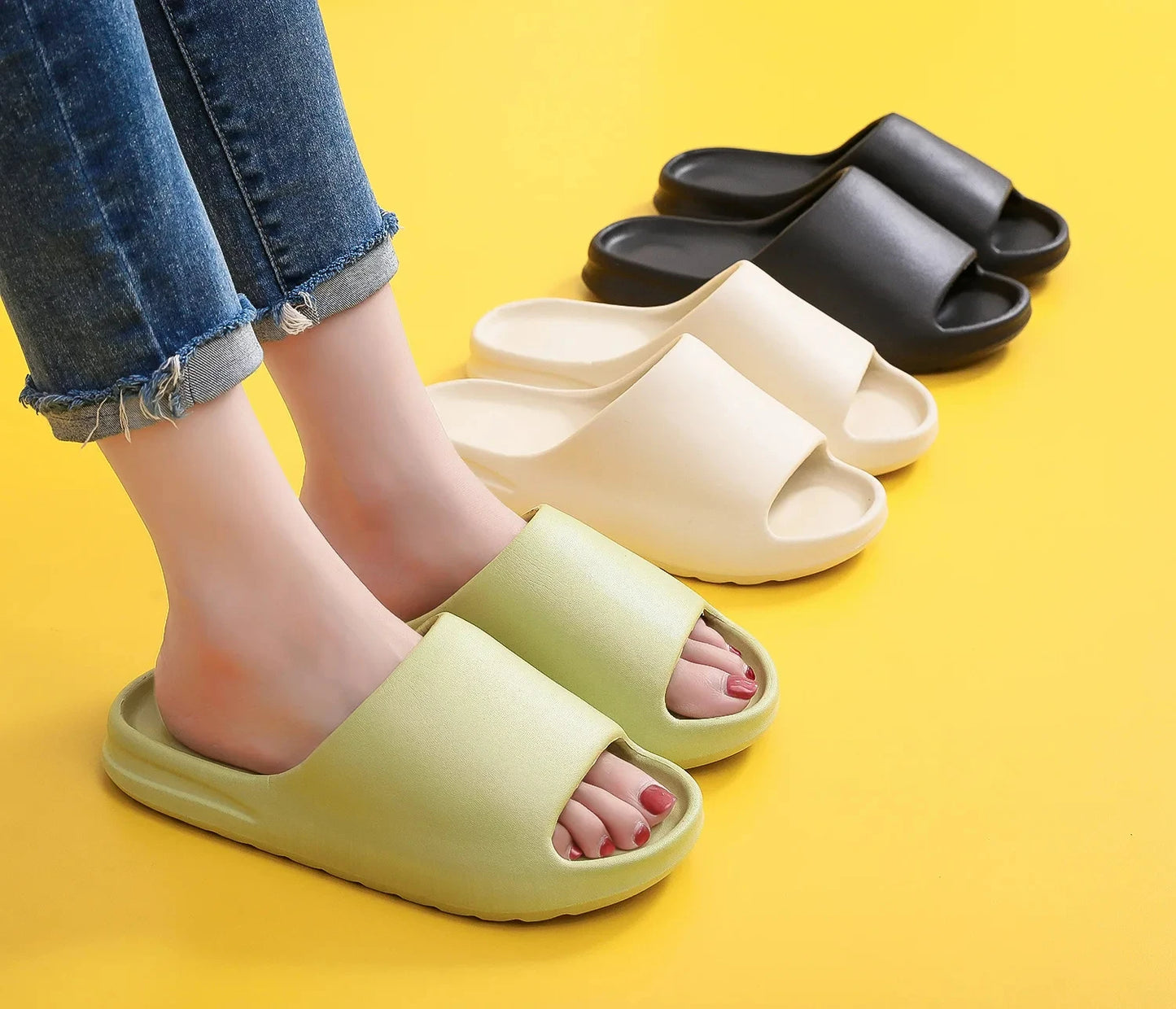 Crestar Fashion Brand Women Slippers Summer Classic Sports Sandals Men Casual EVA Flat Slippers Unisex Outdoor Indoor Shoes