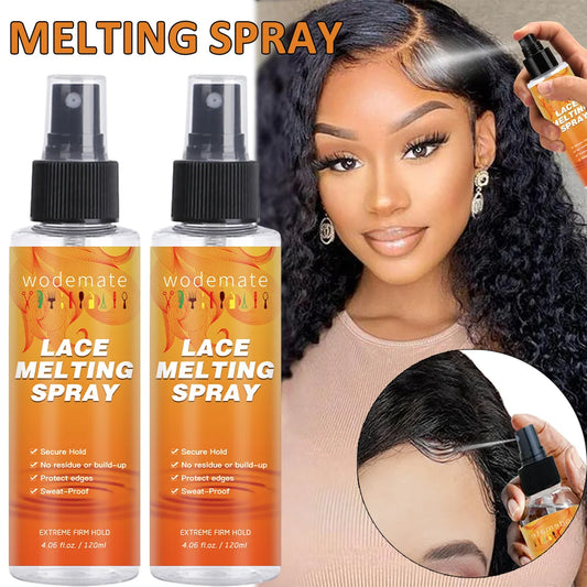 Melting Spray for Lace Wig Long Lasting Invisible Lace Melting Spray Quick Drying Melt Band Wigs Accessories 120ml