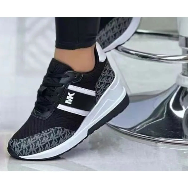 2024 Spring New Breathable Women's Running Shoes Students Platform Sneakers Mesh Shoe Fashion Lady Flats for Outdoor Sport