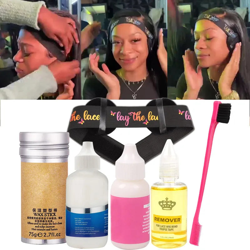 Wax Stick Hair Lace Wig Glue Waterproof Glue Remover For Wigs Wig Band For Wig Wig Installation Kit Set Wig Accessories hair wax