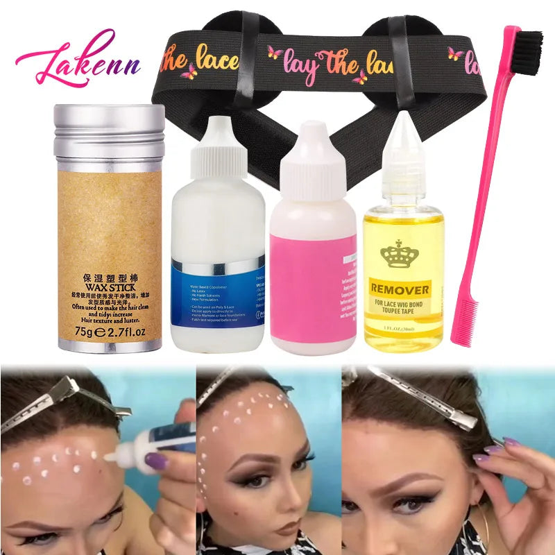 Wax Stick Hair Lace Wig Glue Waterproof Glue Remover For Wigs Wig Band For Wig Wig Installation Kit Set Wig Accessories hair wax