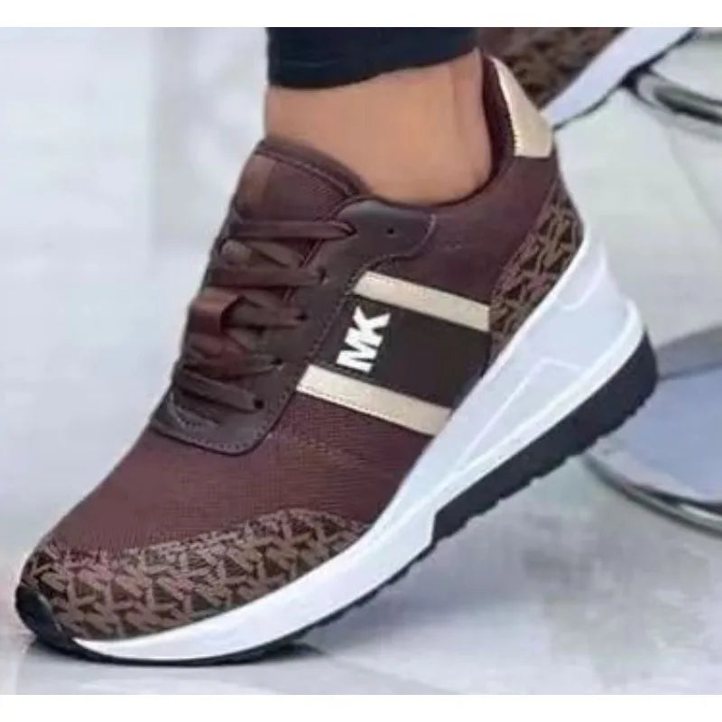2024 Spring New Breathable Women's Running Shoes Students Platform Sneakers Mesh Shoe Fashion Lady Flats for Outdoor Sport