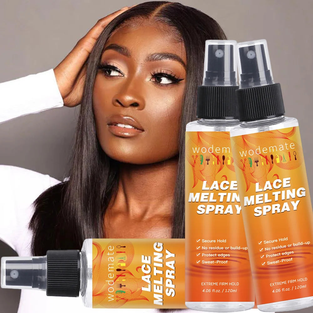Melting Spray for Lace Wig Long Lasting Invisible Lace Melting Spray Quick Drying Melt Band Wigs Accessories 120ml