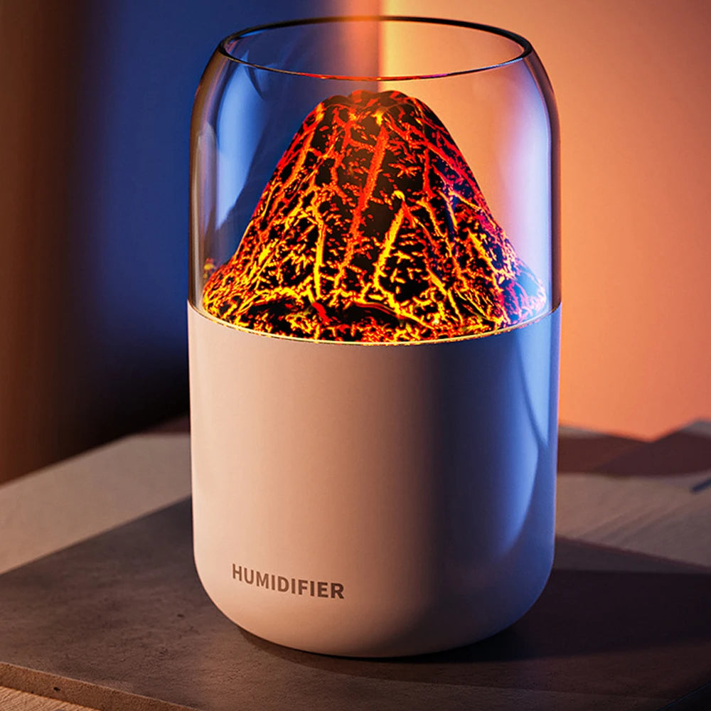 Volcano Modelling Humidifier USB Home Ambient Light Humidifier Car Aromatherapy Machine Desktop Aromatherapy Oil Humidifier