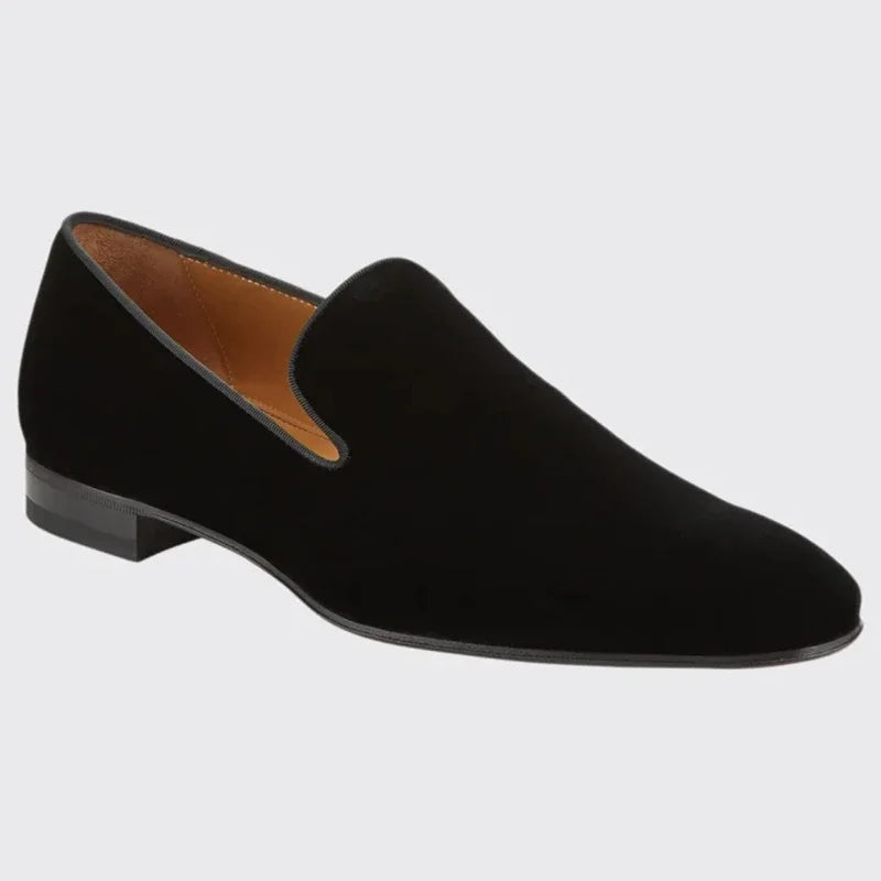 Men Loafers Shoes Suede Low-heeled Solid Color Comfortable Casual Retro Wear Fashion Everyday All-match Classic Shoes
